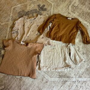 Zara top bundle pinks cream and golden